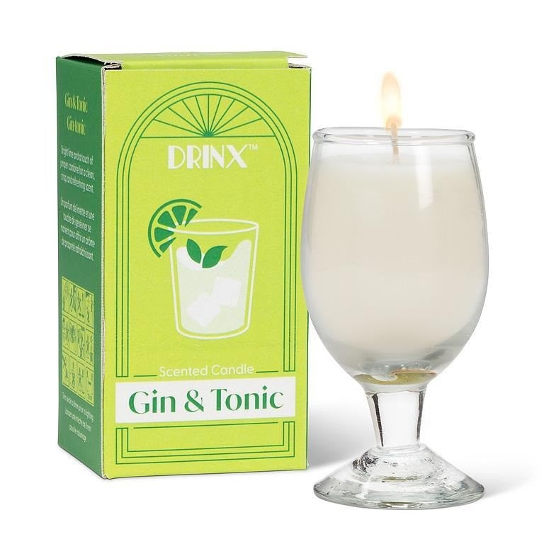 Gin &amp; Tonic Cocktail Candle, 3.5"H