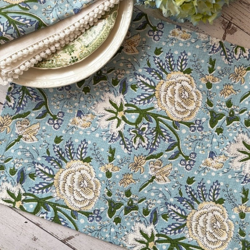 Sophie Aqua Placemats, Set of 4