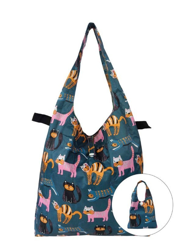Feline Fiesta | Foldable Tote With Button Snap