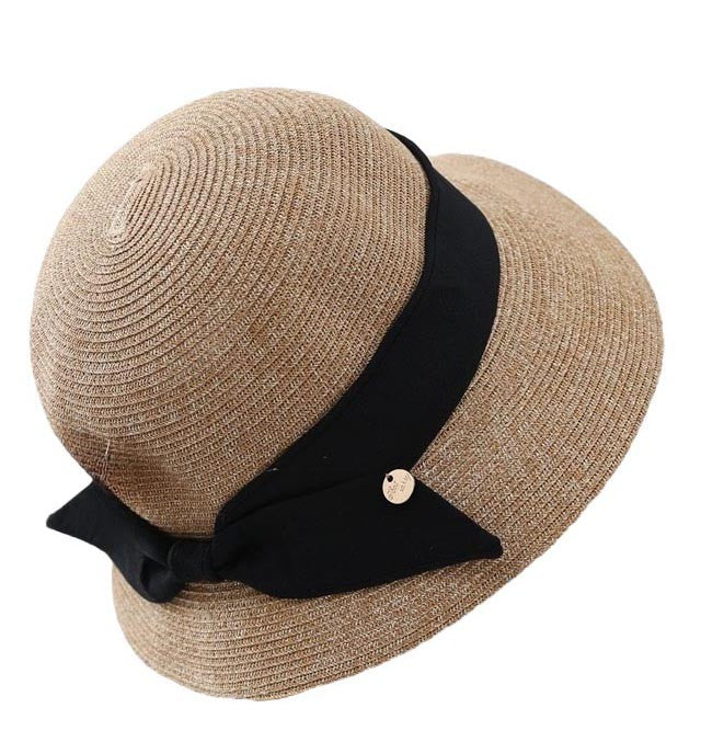 Natural Bucket Hat With Black Band