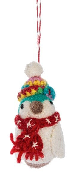Rainbow Toque Bird Ornament