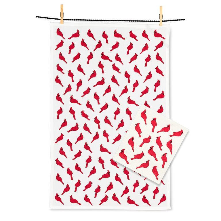 Cardinals Dishcloth &amp; Kitchen Towel Set