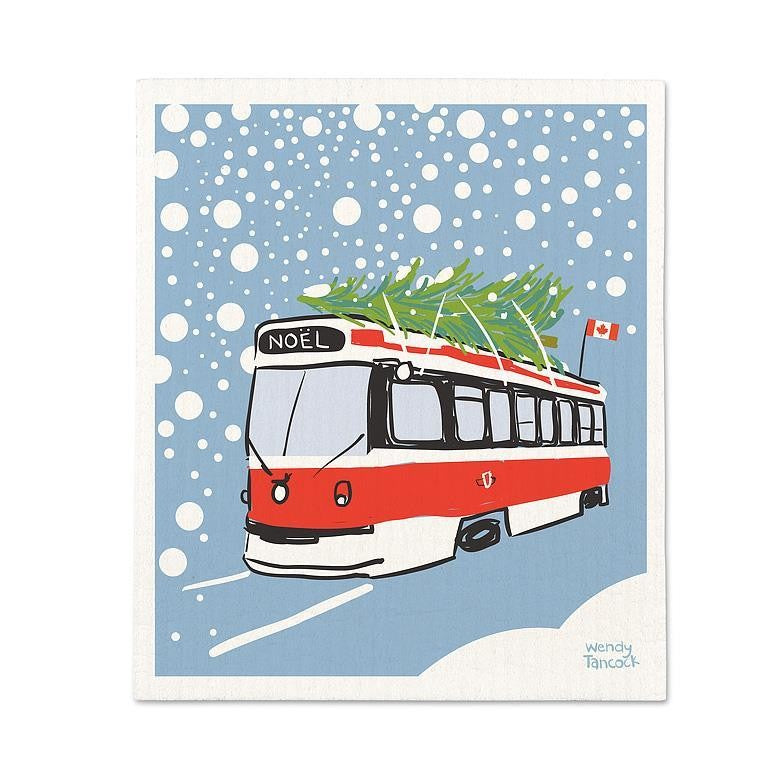 Streetcar Swedish Dishcloth, Single