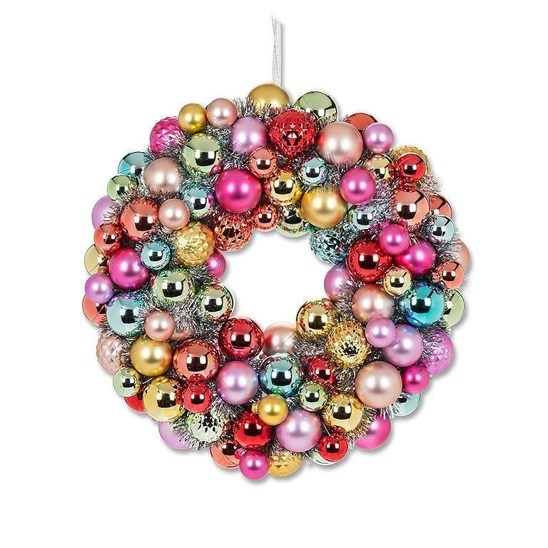 Bright Ball Ornament Wreath, 12"