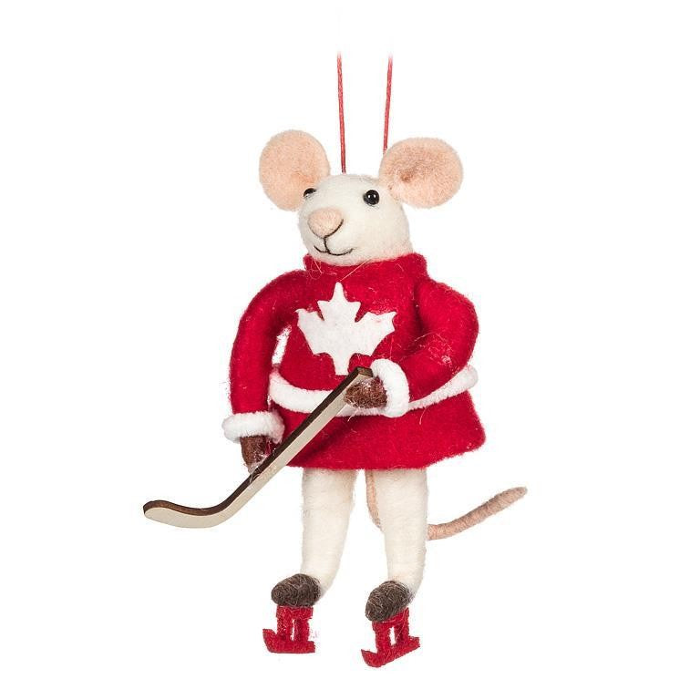 Canada Hockey Mouse Ornament