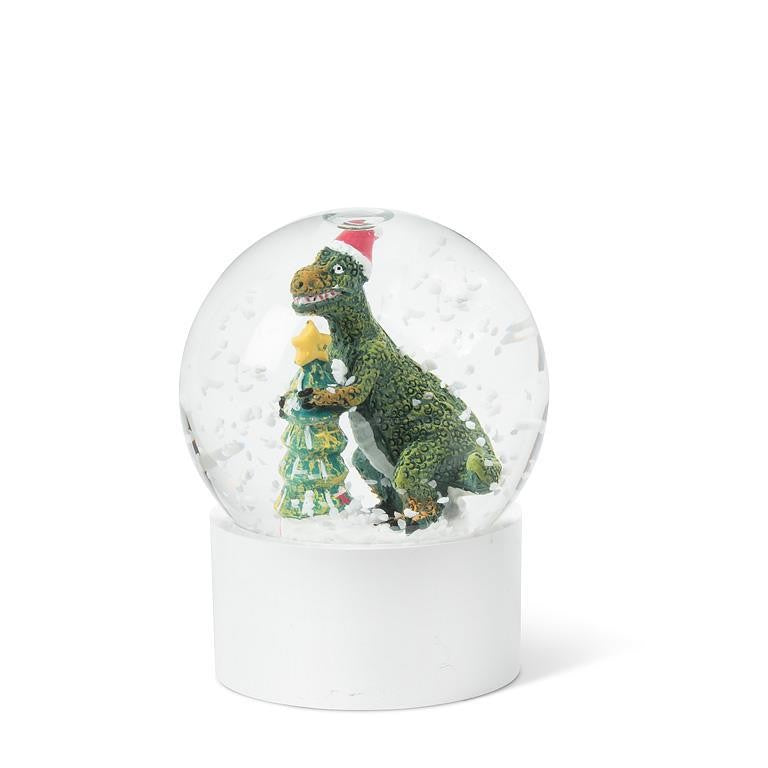 Dinosaur & Tree Snow Globe, 2.25"