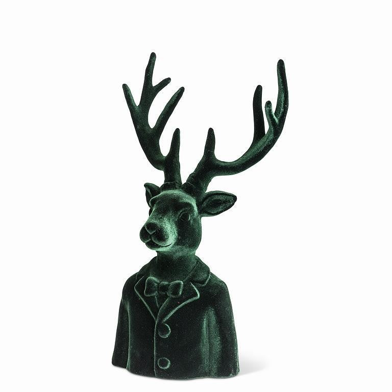 Dark Green Stag Bust