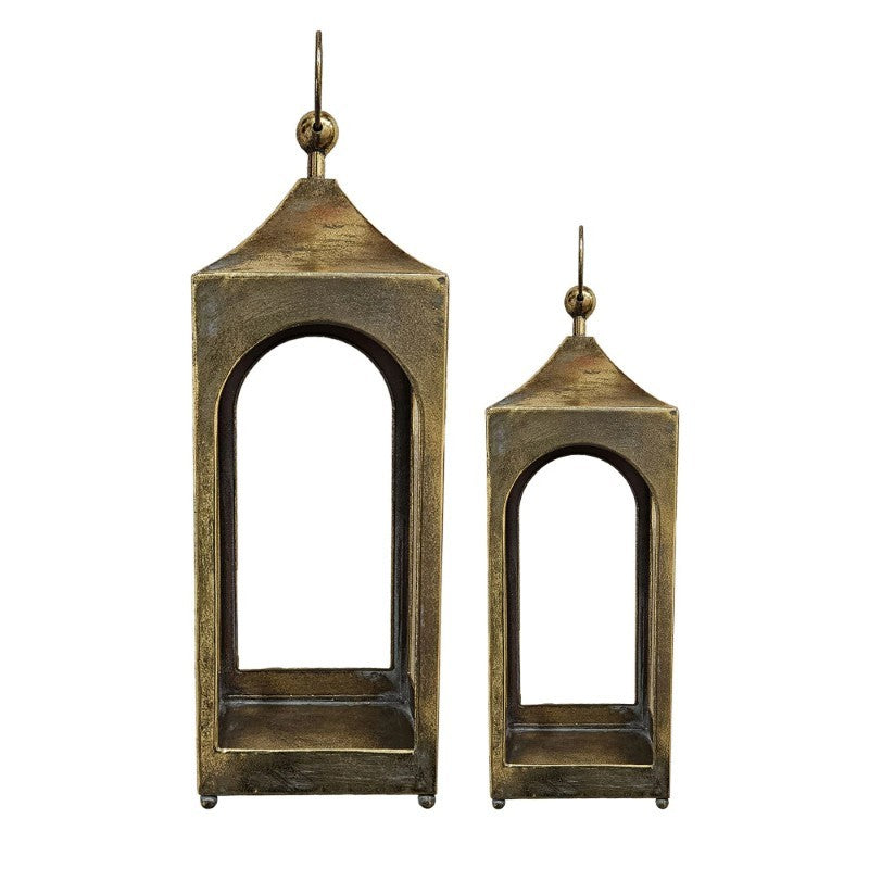Gold Arch Metal Lantern