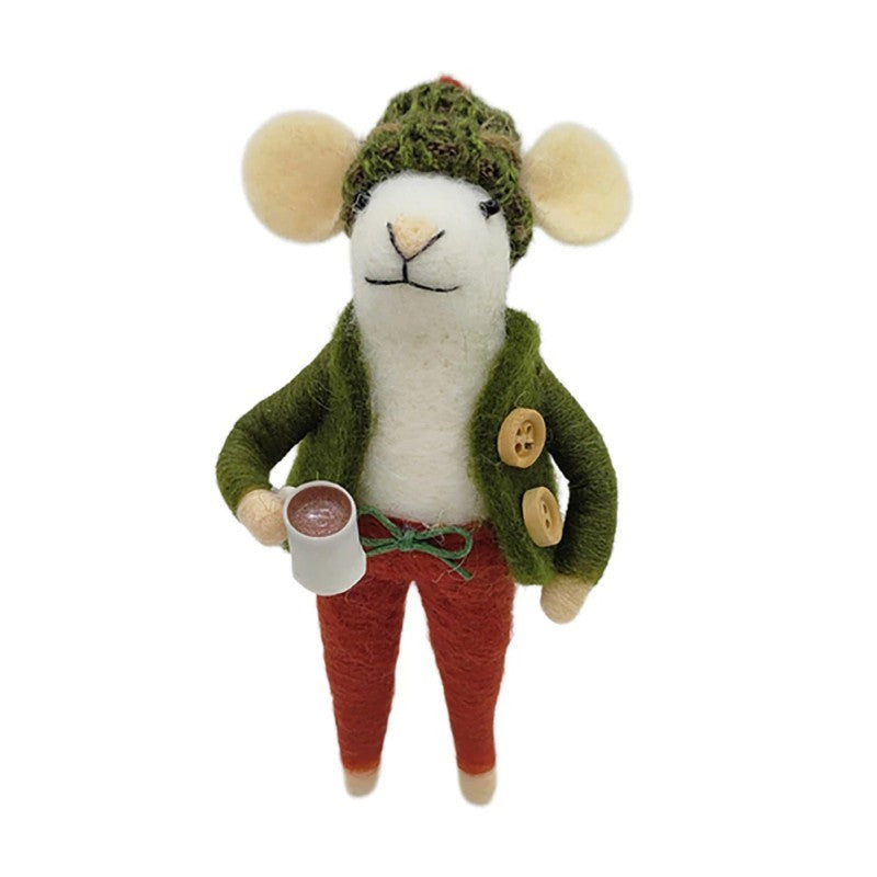 Hipster Mouse Ornament