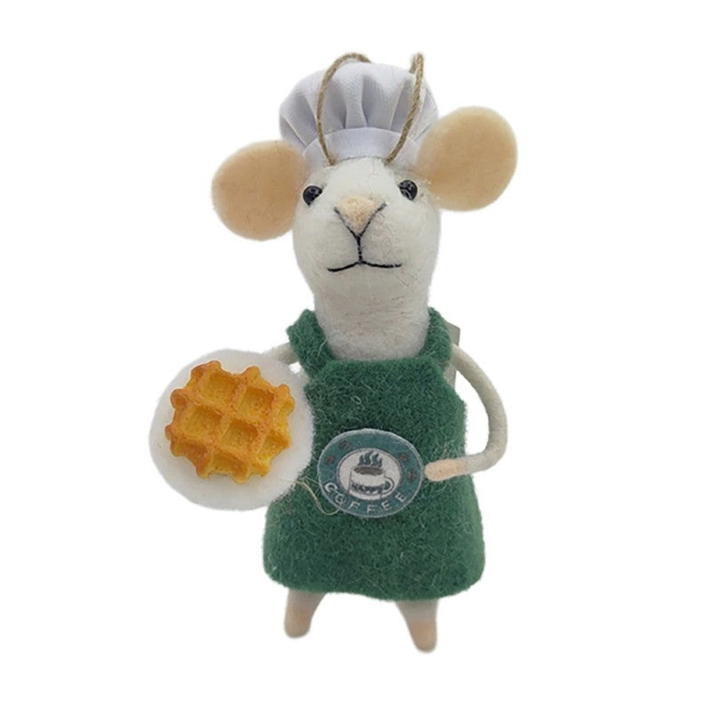 Waffle Chef Mouse Ornament
