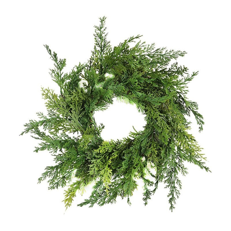 Cedar Candle Ring W/Pine Cones, 4.5"