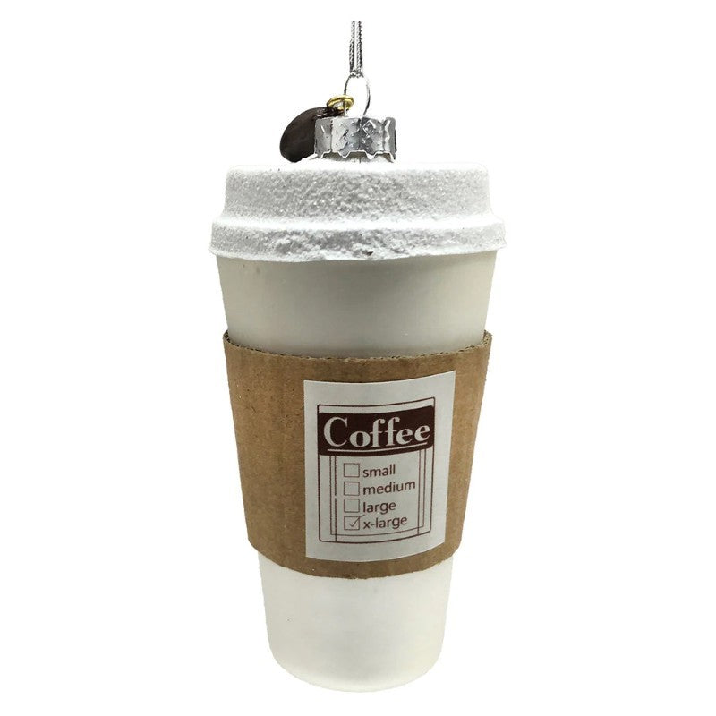 Frosted Coffee Cup Ornament