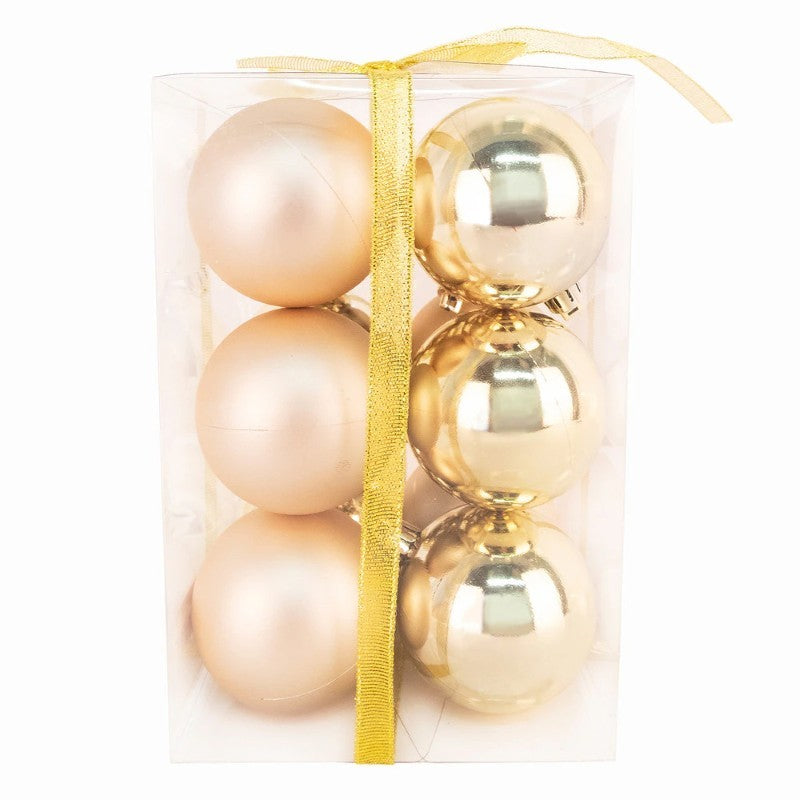 Gold Ball Ornaments, Set of 12