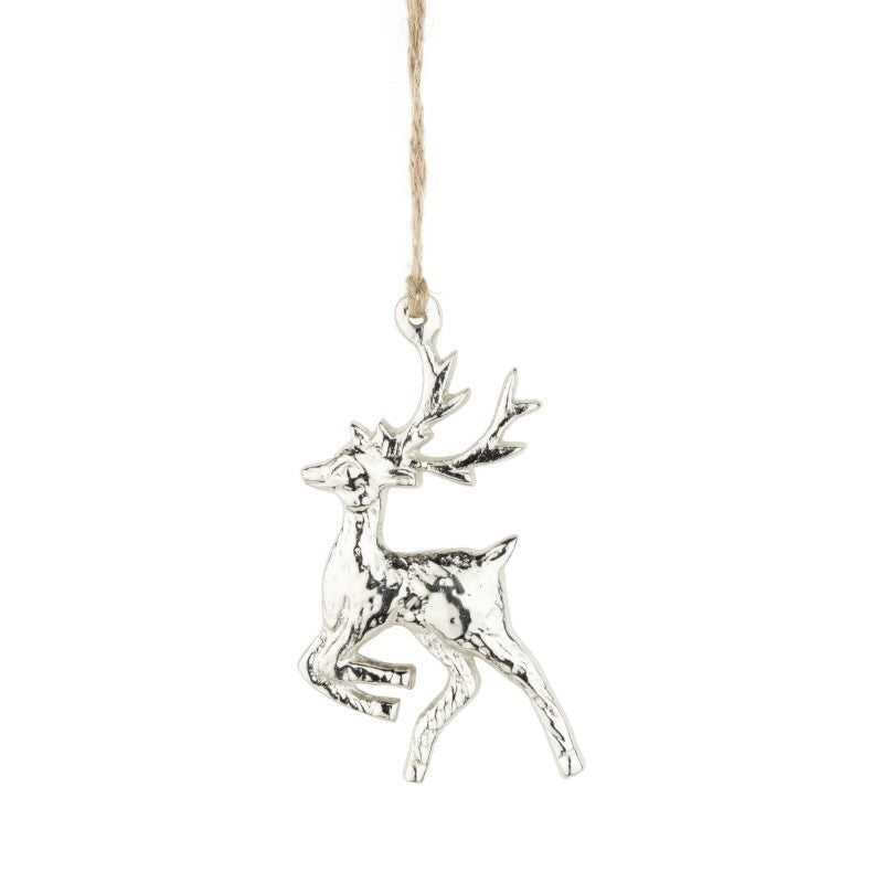 Silver Deer Ornament