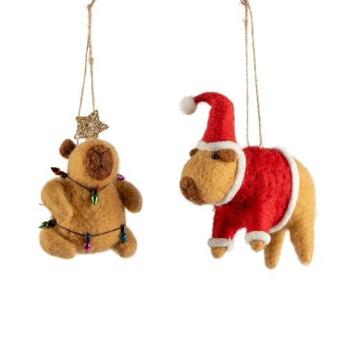 Felt Capybara Ornament