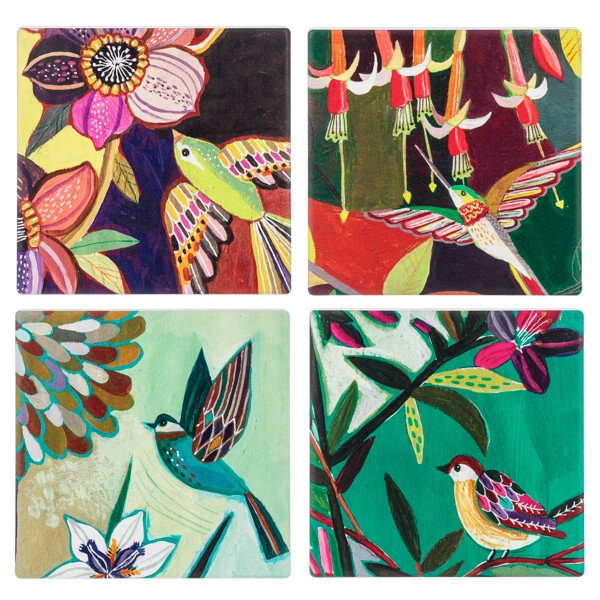 Bird Coasters, Set of 4