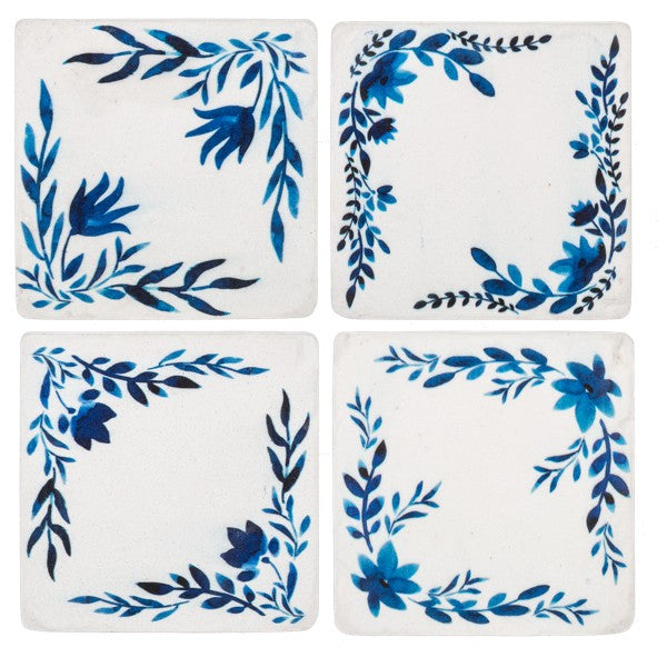 Floral Coasters, Set of 4