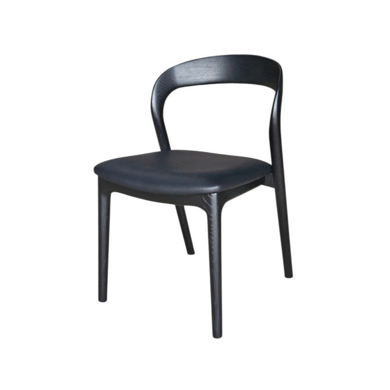 Rotondo Dining Chair - Black Frame w/ PU Seat