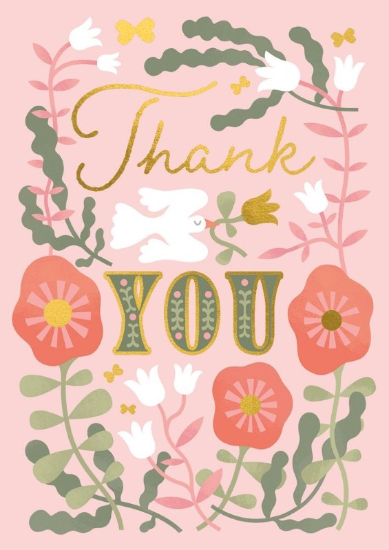 Flowers Thank You Card