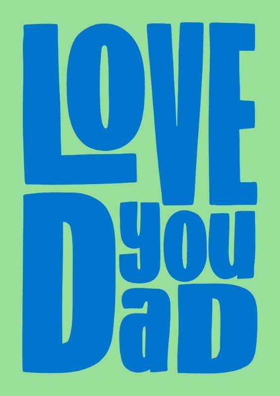 Love You Dad Father's Day Card