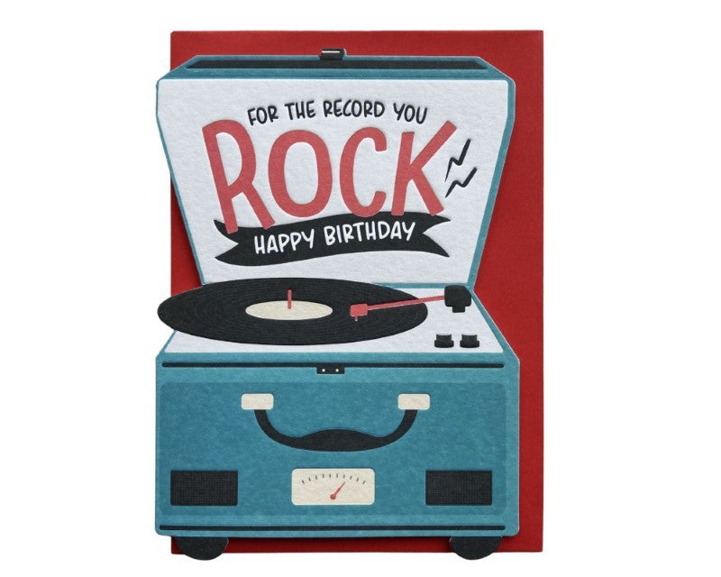 You Rock Vinyl Record Birthday Card