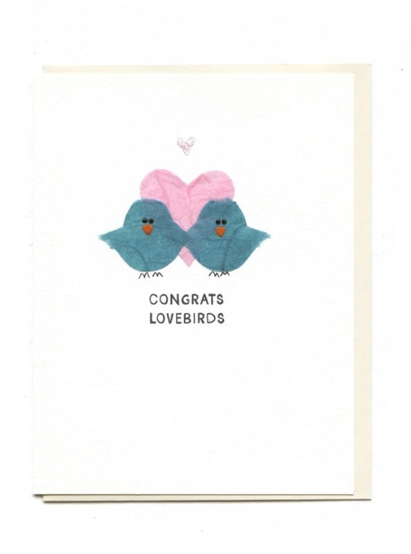 Congrats Lovebirds Wedding Card