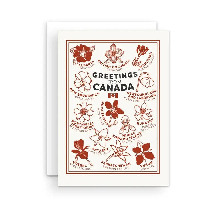 Canada Flowers Greeting Card