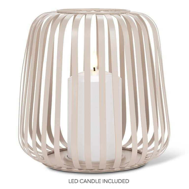 Sand Cage Lantern with LED Candle