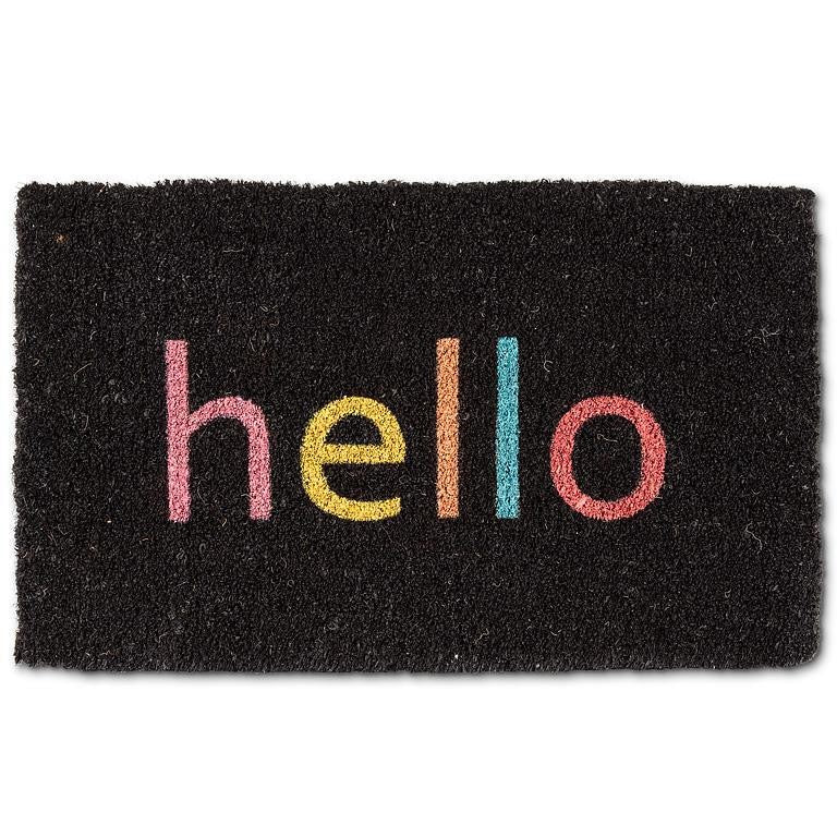 Colourful hello Coir Doormat