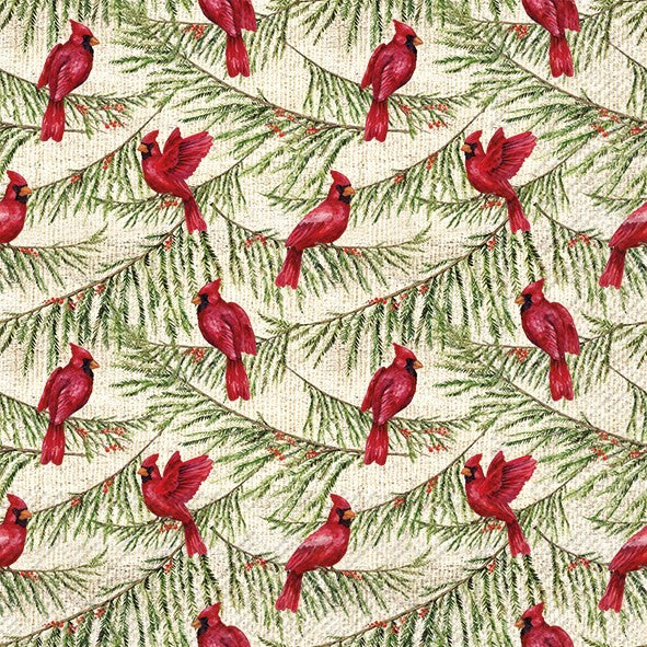 Cardinal Pines Cream - Paper Napkins - Pack/20