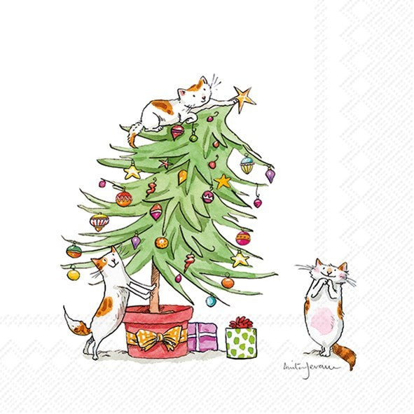 Cats In The Tree - Paper Napkins - Pack/20