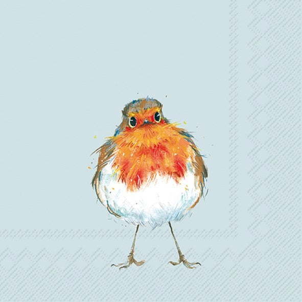 Robin Chico Blue - Luncheon Paper Napkins - Pack/20