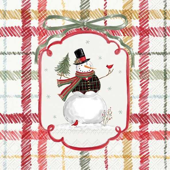 Frosty Snowman - Cocktail Paper Napkins - Pack/20