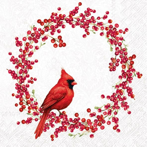 Red Cardinal - Cocktail Paper Napkins - Pack/20