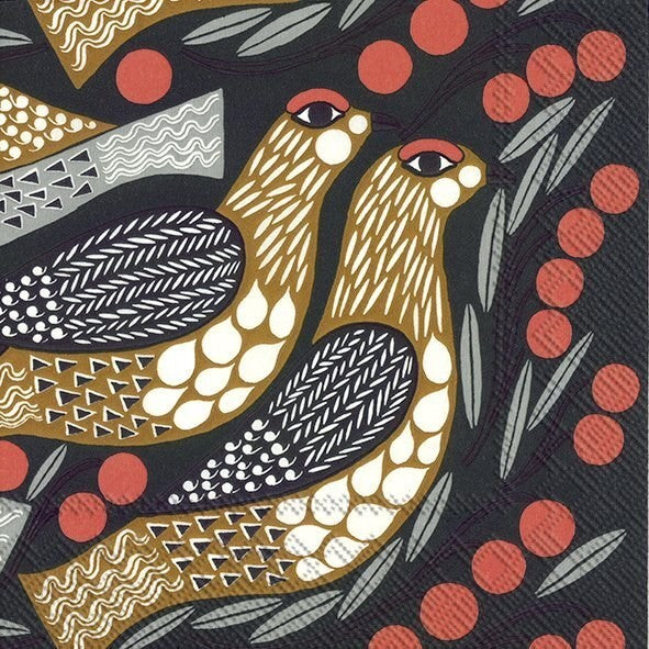 Kiiruna Dark Green - Luncheon Paper Napkins - Pack/20