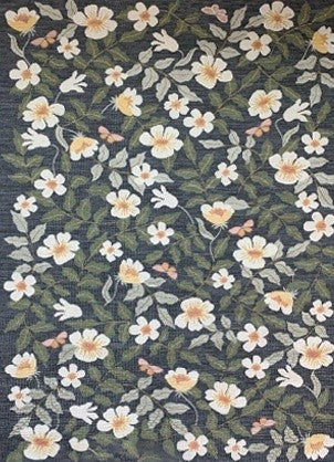 Marbella White/Dark Floral Outdoor Rug