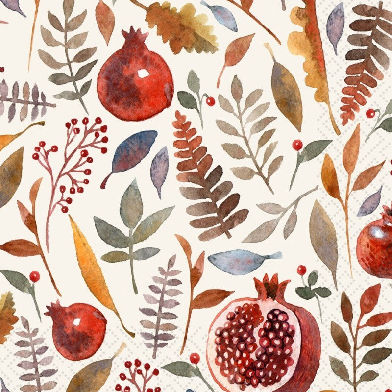 Pomegranate - Cocktail Paper Napkins - Pack/20