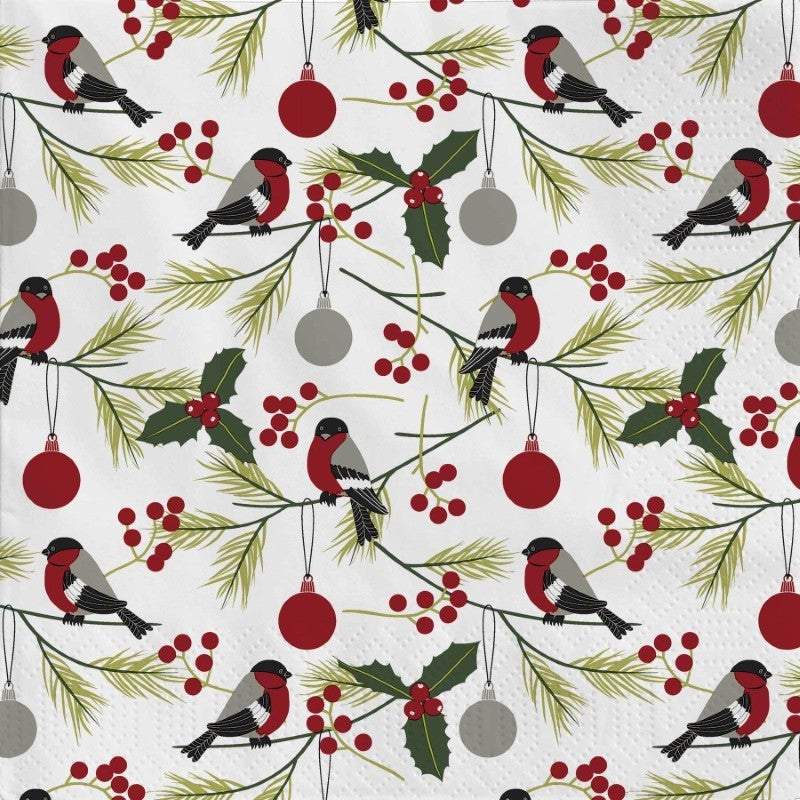 Hollybranch Birds - Paper Napkins - Pack/20