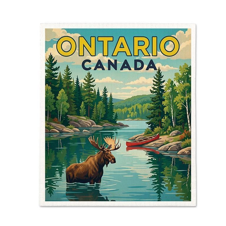 Scenic Ontario Swedish Dishcloth, Single