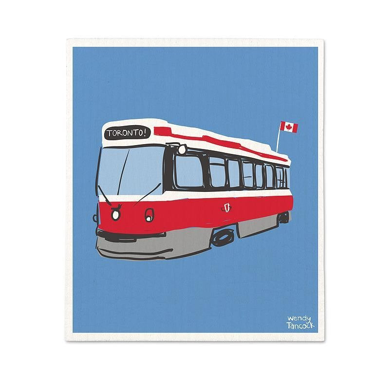 Streetcar Swedish Dishcloth, Single