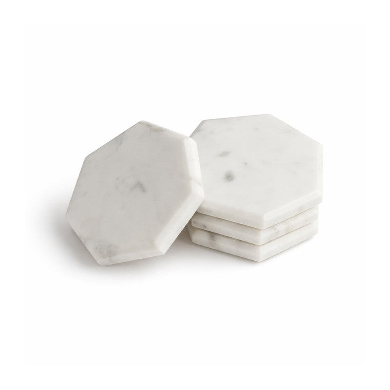 Hexagonal Marble Coaster, Set of 4
