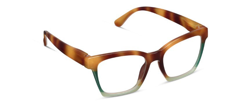 Birdie Blonde Tortoise Colourblock — Blue Light Reading Glasses