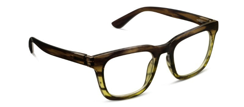 Cavern Green Ombre Horn — Blue Light Reading Glasses