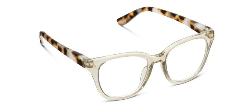 Lenora Fog/Chai Tortoise — Blue Light Reading Glasses