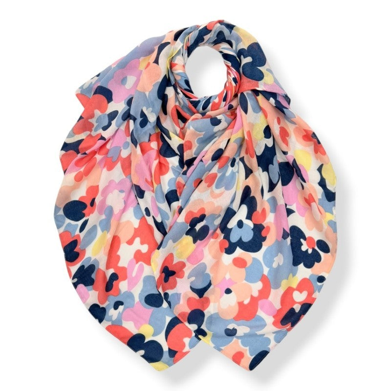 Abstract Floral Lightweight Scarf