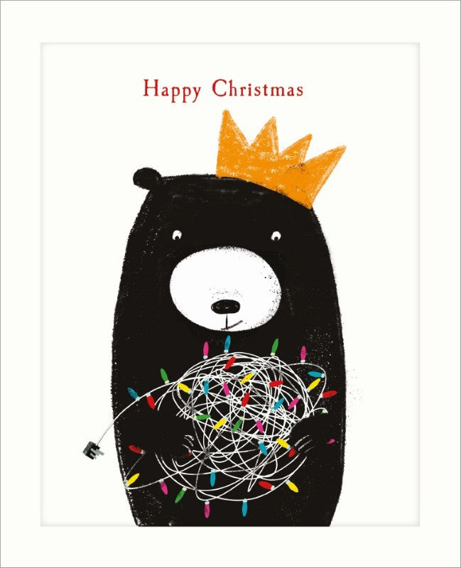 Bear Lights Christams Card
