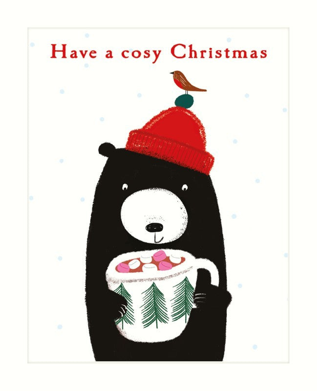 Bear With Mug Christams Card