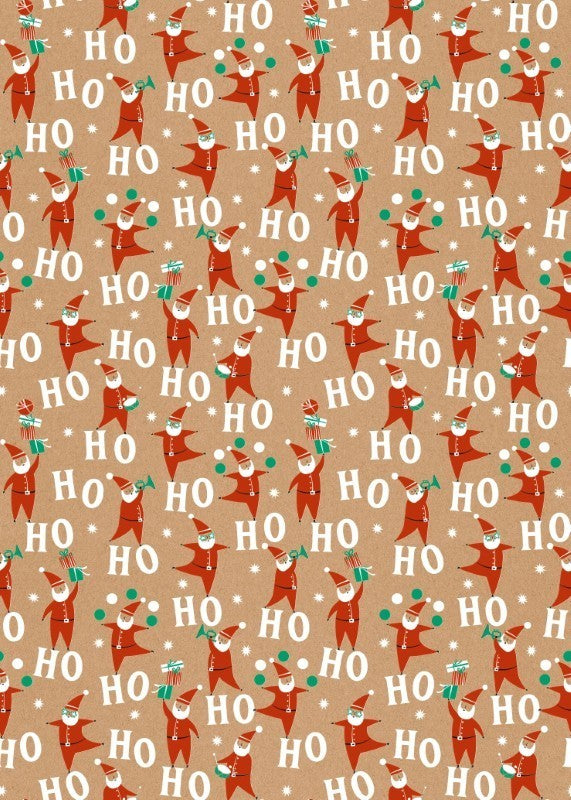 Ho Ho Ho Santa Wrapping Paper, 3 Meters