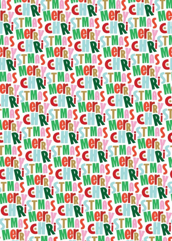 Merry Christmas Wrapping Paper, 3 Meters
