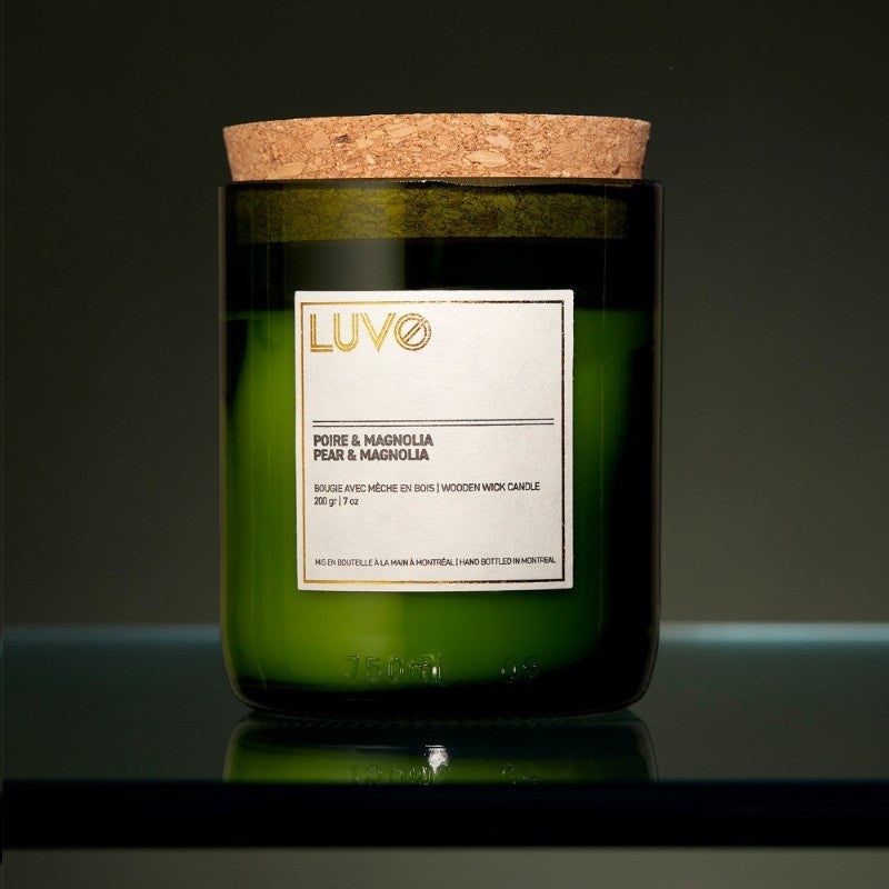 Pear & Magnolia Wooden Wick Candle - 200g